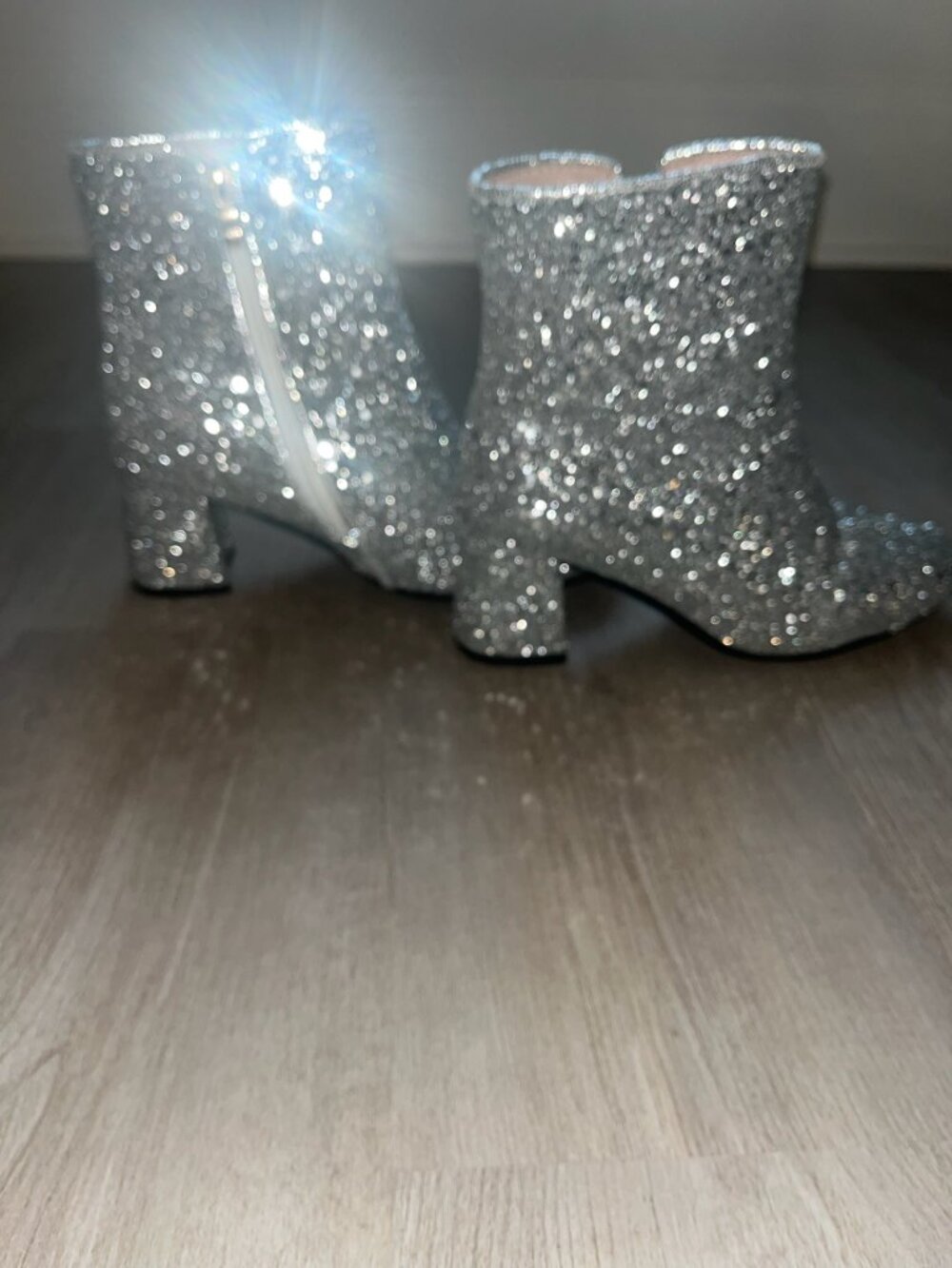 PiGOGI Women's Glitter Ankle Boots